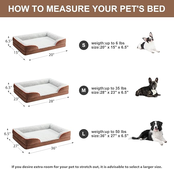 Orthopedic Dog Bed for Medium Dogs, Egg Crate Foam Bed for Medium Dogs - Image 4