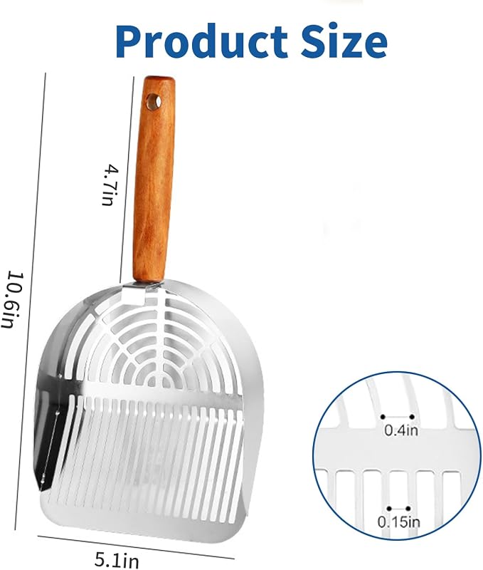 Stainless Steel Metal Cat Litter Scoop - Image 7
