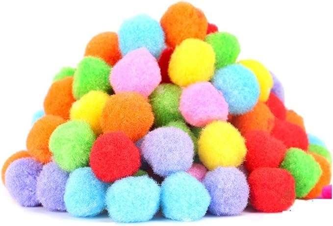 PET SHOW 20Pcs 1.5"/3.8cm Cat Toy Balls Bulk Soft Kitten Pompon Toys Indoor by PETSHOW