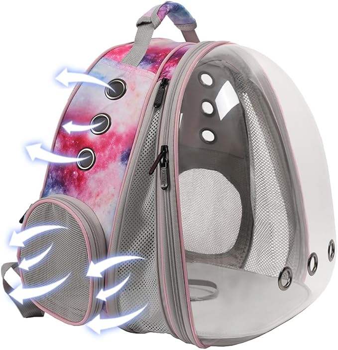 Front Expandable Cat Backpack Carrier, Fit up to 20 lbs, Space Capsule - Image 4