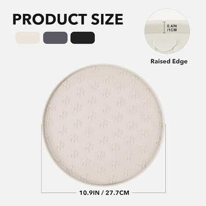 Pet Feeding Mat, Waterproof, Raised Edges to Prevent Spills, Easy Clean in - Image 2