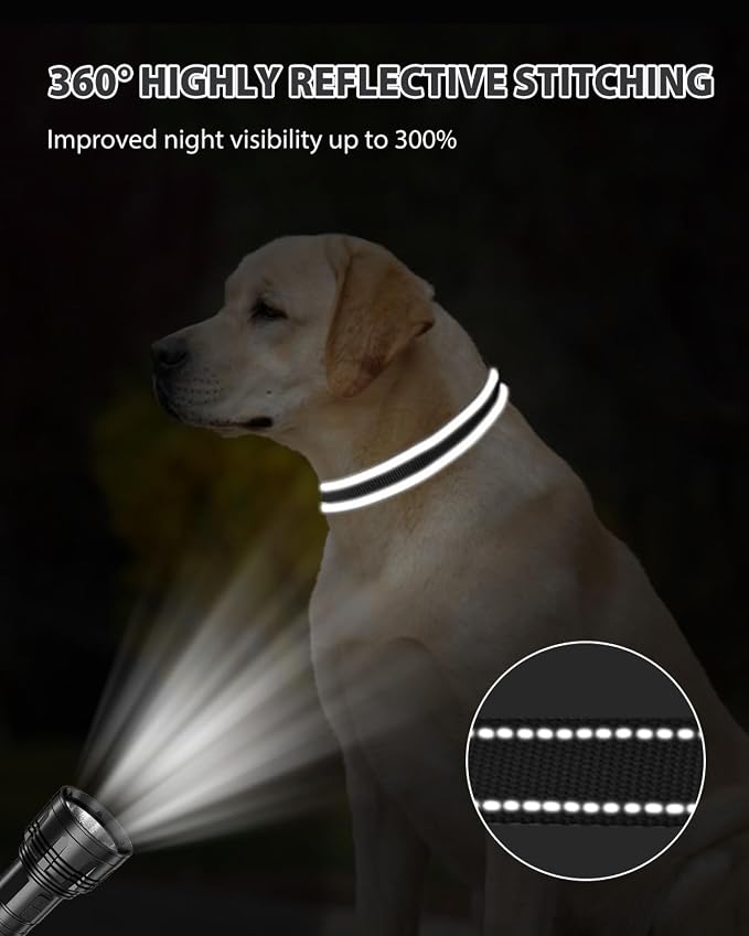 Joytale Large Dog Collar, Reflective and Adjustable Nylon Pet Collar - Image 5