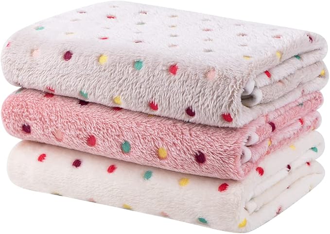 Dono 1 Pack 3 Dog Blankets, Soft Fluffy Fleece Pet Blanket Warm Sleep Mat Paw by Dono