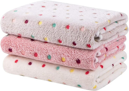 Dono 1 Pack 3 Dog Blankets, Soft Fluffy Fleece Pet Blanket Warm Sleep Mat Paw by Dono
