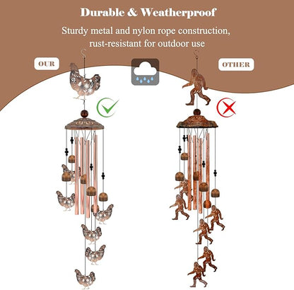 for Women Chicken Wind Chimes for Outside, Decoration for Outdoor - Image 4