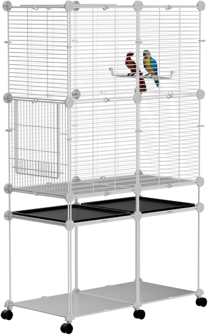 Standing Large Bird Cage, Parakeet Cage by STILLCOVE