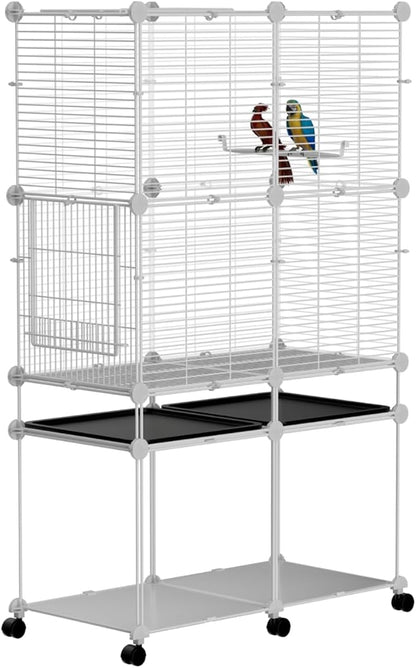 Standing Large Bird Cage, Parakeet Cage by STILLCOVE
