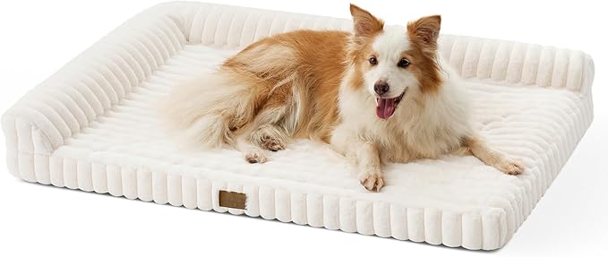 Cute Dog Bed, Faux Rabbit Fur Orthopedic Foam Dog Bed by COZYKISS