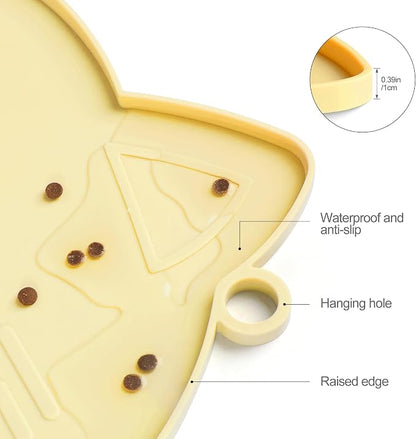 Coomazy Cat Food Mat, Thicker Dog Feeding Mat - Image 3