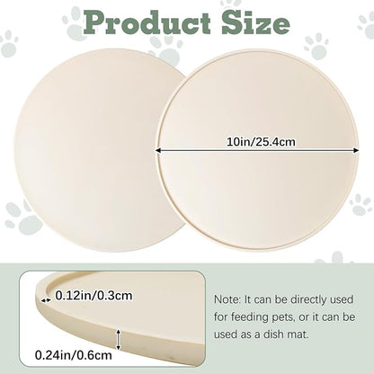 BNOSDM Silicone Cat Feeding Mat 2 Pack Dog Bowl Mats Pet Silicone Food Mat - Image 2