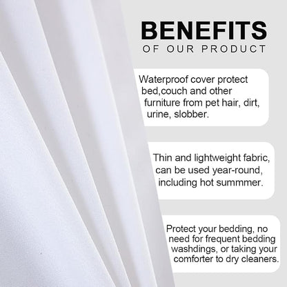 DUJUIKE Waterproof Bed Cover for Dog and Cats, Pet Hair Resistant Bed Sheet - Image 7