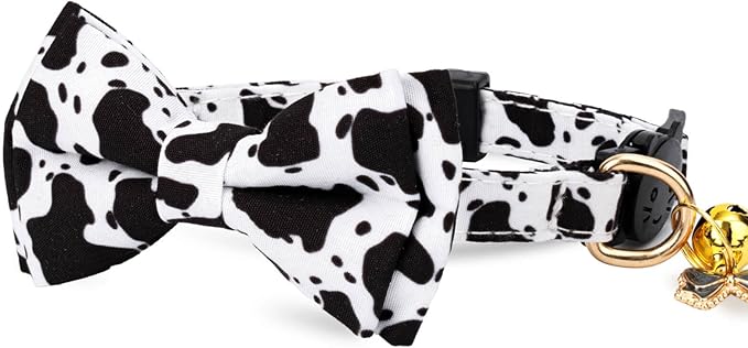 2 Pack Cotton Cat Collar with Bow Tie and Bell - Image 3