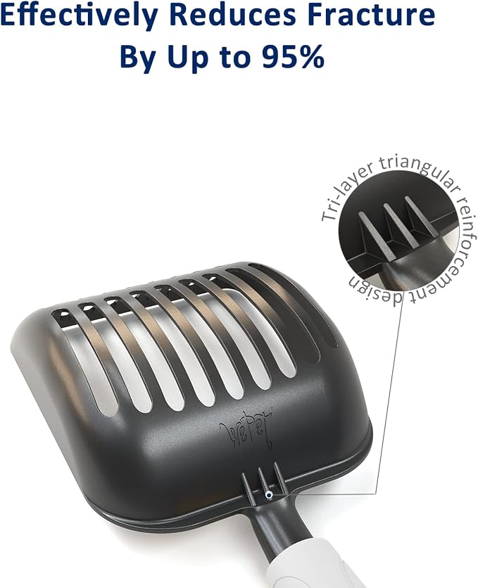 WePet Cat Litter Scoop, Non-Stick Plated Aluminum Alloy Sifter, Kitty Durable - Image 2