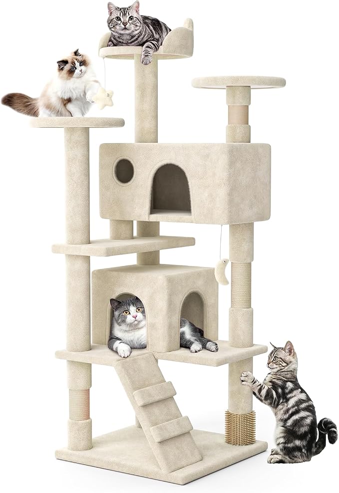 MoNiBloom 54 Inch Cat Tree Tower by Monibloom