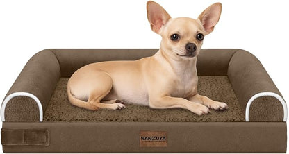 Large Dog Bed Orthopedic Washable: Beds Bolster Small Sized Dogs Bed Egg Crate by Nanuya
