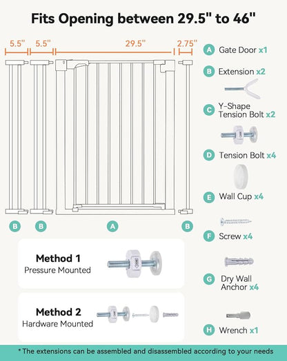 COMOMY 36" Extra Tall Baby Gate - Image 7