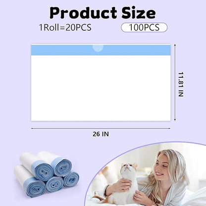 100 Count 26" x 11.8" Cat Litter Box Liners - Image 2