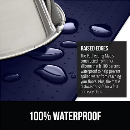 GORILLA GRIP 100% Waterproof Raised Edge BPA Free Silicone Pet Feeding Mat - Image 3