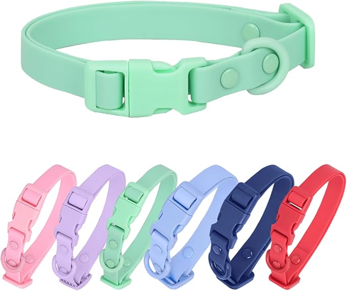 Waterproof Dog Collar Soft Rubber Dog Collar by PLOJOP