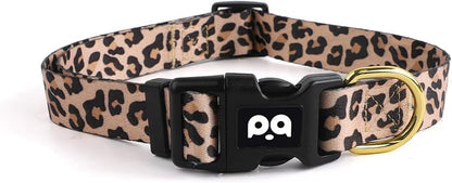 QQPETS Adjustable Soft Dog Collar: Print Flower Pink Multicolor Cute Patterns by QQPETS