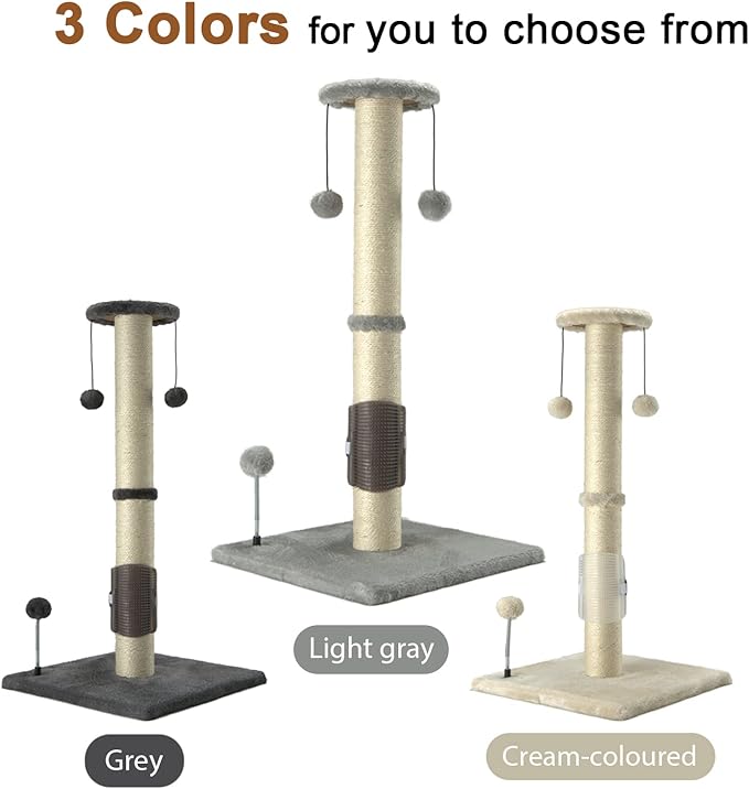 PEEKAB 32" Tall Cat Scratching Post Sisal Scratch Posts - Image 7