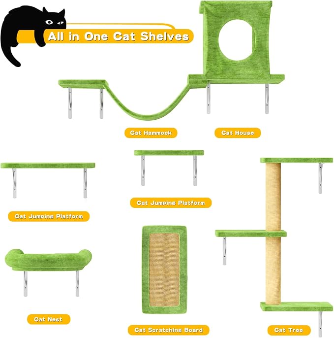 NUNU LAB Cat Wall Shelves, Indoor Cat Furniture - Image 7