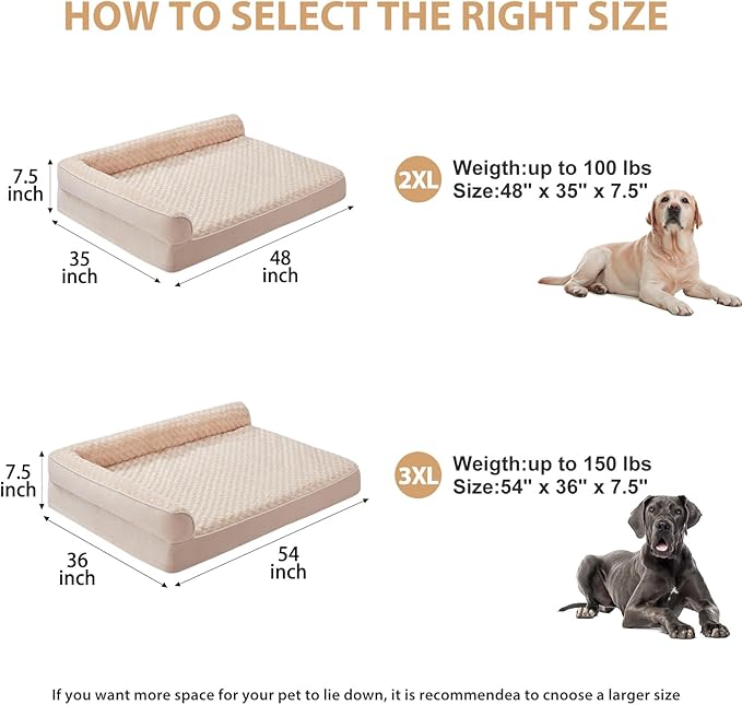 BFPETHOME Orthopedic Dog Beds for Large Dogs-Waterproof Sofa Dog Bed - Image 5