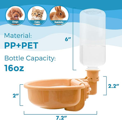 VANNON 16oz Pet Water Bottle, Gravity Dog Water Bowl Dispenser - Image 6