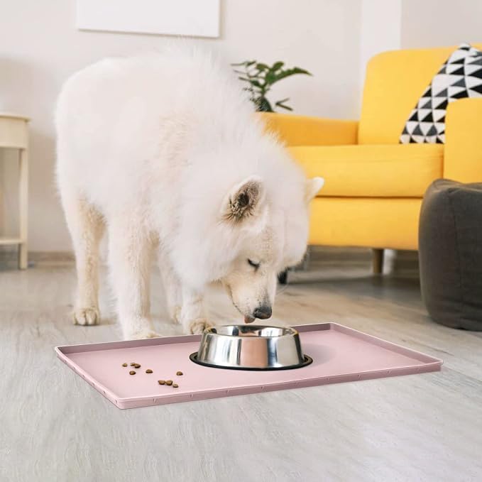 Dog Food Mat, Silicone Waterproof Food Tray, Non Slip Pet Bowl Mats Placemat - Image 7
