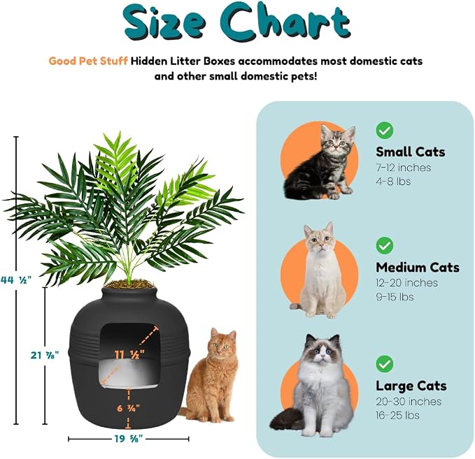 Good Pet Stuff Hidden Litter Box Planter, Decorative Cat Litter Enclosure - Image 6