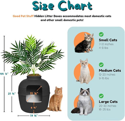Good Pet Stuff Hidden Litter Box Planter, Decorative Cat Litter Enclosure - Image 6
