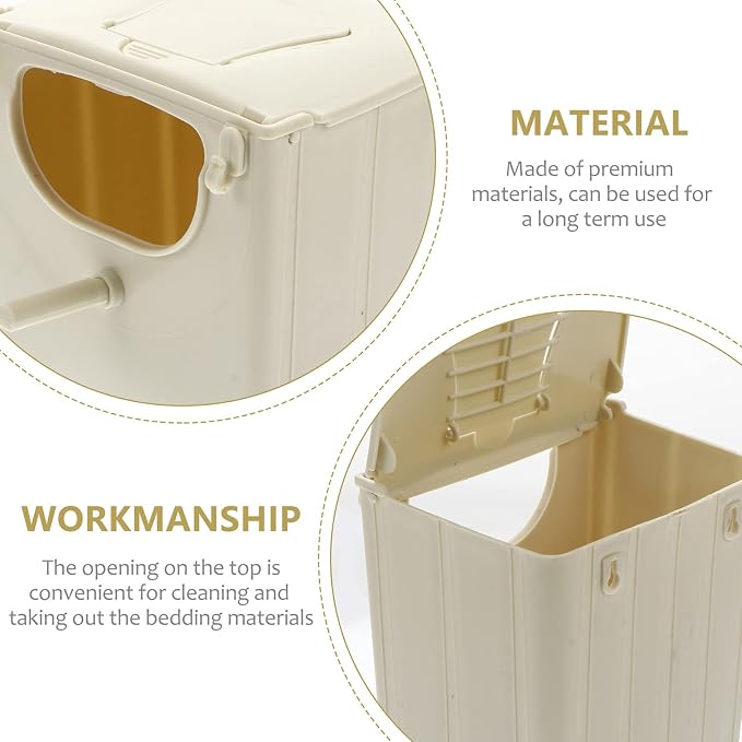 TEHAUX Parrot Breeding Box 5.1X3.9X5.1In Plastic Nesting Box Cage Mounted Bird - Image 7