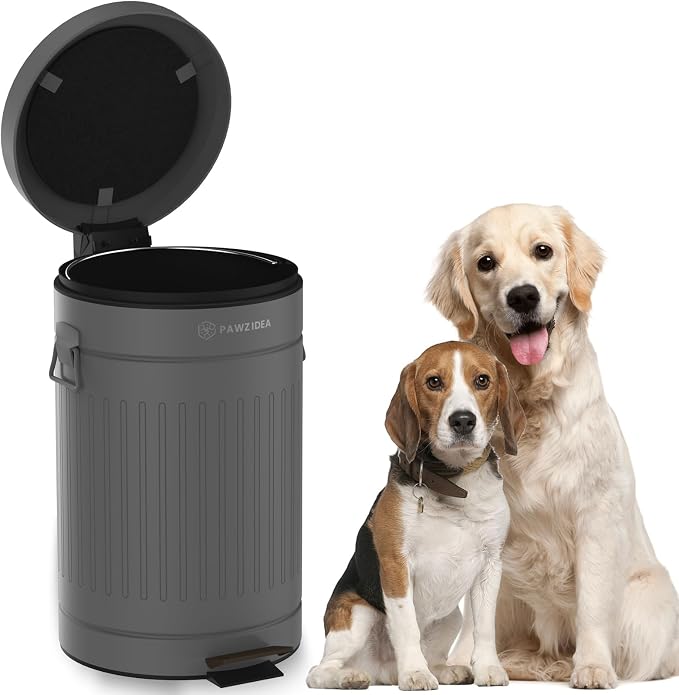 PAWZIDEA Dog Poop Trash Can Outside Odor Control, 3.1Gallon Large Pet Poop Can by PAWZIDEA-Inlovejoywelive