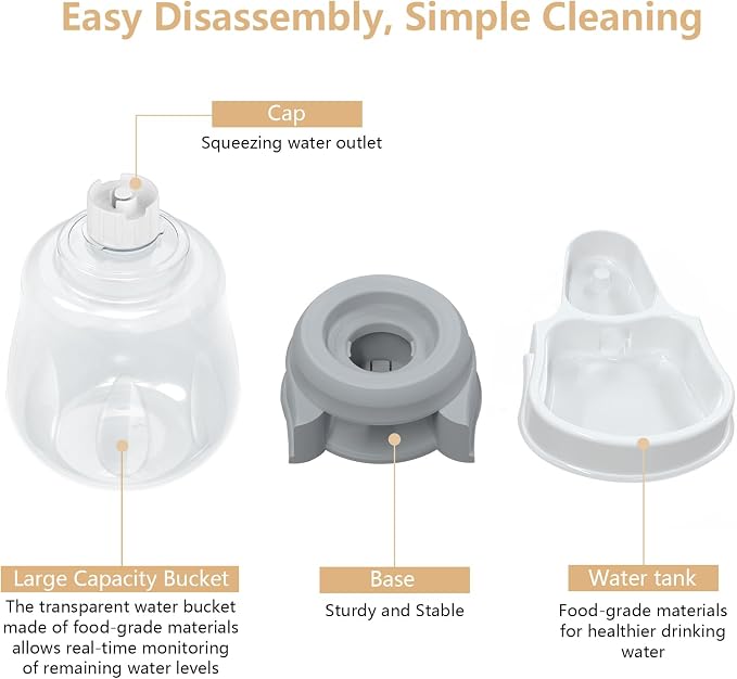 1 Gallon Automatic Dog Water Dispenser, Large Capacity Gravity Pet Water Bowl - Image 5