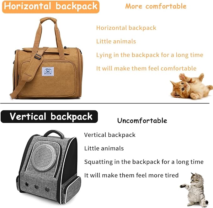 Pet Backpack Carrier for Small Dogs Medium Cats, Breathable and Collapsible - Image 4