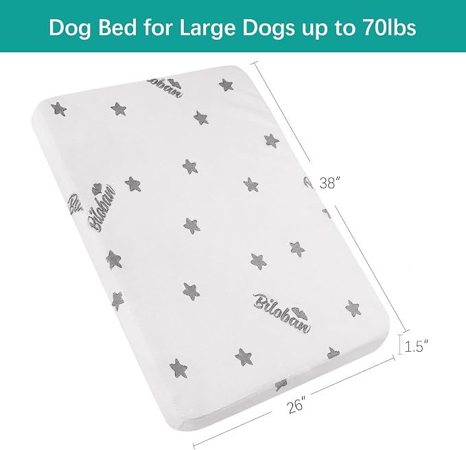 Biloban Waterproof Dog Beds for Dogs, Washable Mat Pad, Memory Foam Dog Beds & - Image 5