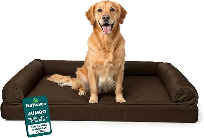 Furhaven Orthopedic Dog Bed for Large Dogs w/ Removable Bolsters & Washable by FurHaven