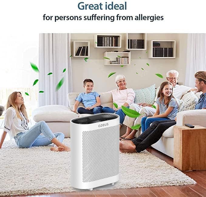 AZEUS True HEPA Air Purifier for Home, UV light | Ionic Generator | Office or - Image 6