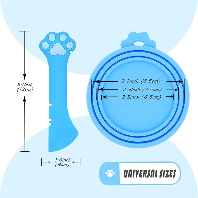 Pet Can Opener & 3 Pcs Cat Food Can Lids | Universal BPA Free Silicone Covers & - Image 5