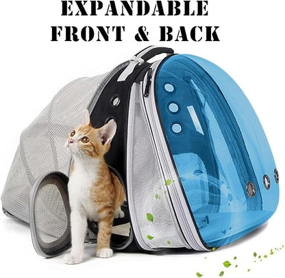 Dual Expandable Polarized Blue Cat Backpack Carrier, Fit up to 20 lbs, - Image 3