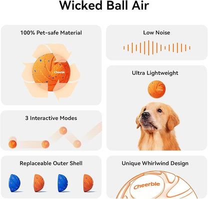 Cheerble Smart Interactive Dog Toy, Wicked Ball AIR, Automatic Moving, IPX7 - Image 2