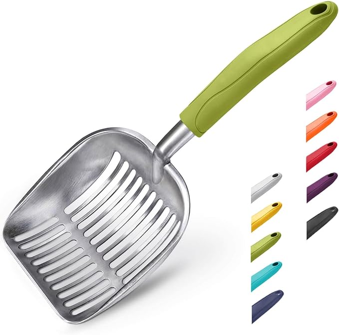 WePet Cat Litter Scoop, Aluminum Alloy Sifter, Kitty Metal Scooper, Deep Shovel by WePet