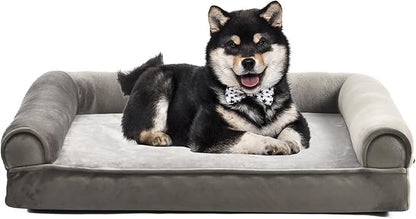 Amazon Basics Dog Bed with Cooling Gel Memory Foam, Pressure-Relief Support by AmazonBasics