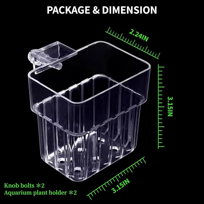 2 PCS Aquarium Plant Holder Top Hanging Fish Tank Plant Pot Aquarium Planter - Image 5