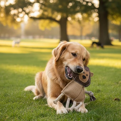Natural Jute Dog Chew Toy – Lion Shape, Tough & Durable Puppy Teething Toy - Image 2