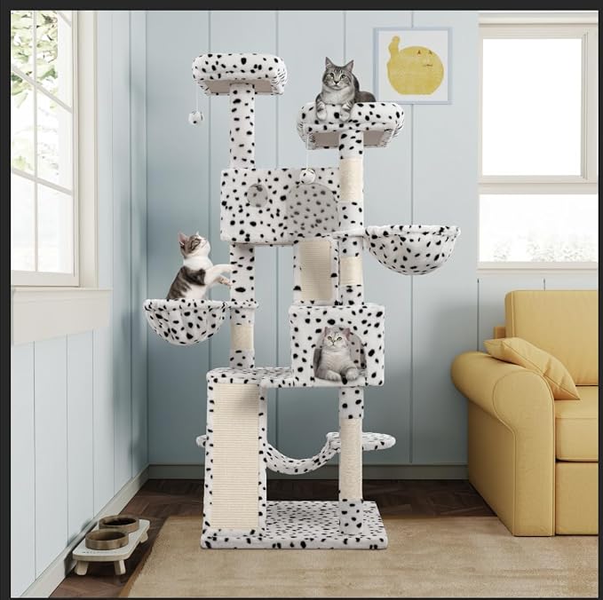 MUTICOR 66 Inches Multi-Level Large Cat Tree Tower by MUTICOR