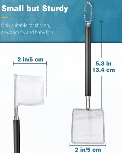 Pawfly Aquarium Shrimp Net, 2 Inch Tiny Fish Tank Net - Image 7