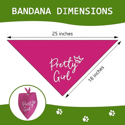 Pretty Girl Dog Bandana Funny Birthday Dog Bandana - Image 2