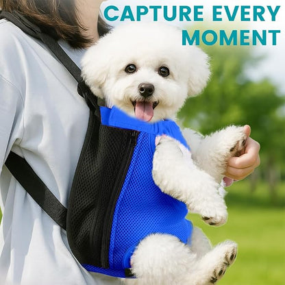 Dog Backpack Carrier, Adjustable Pet Front Carriers, Legs Out Carrying Sling - Image 6