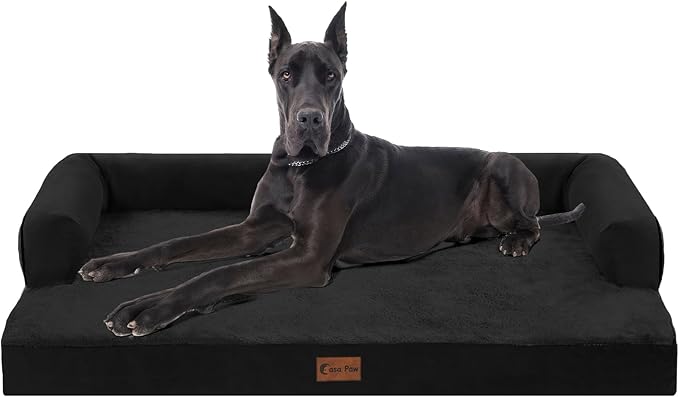 Orthopedic XXL Dog Beds, Waterproof Egg Crate Foam Big Pet Bed by CasaPaw